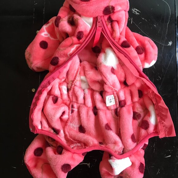 Dog Fall Winter Wear Jumpsuit Overall Coat Small Female Cut Pink NWT - Picture 7 of 12